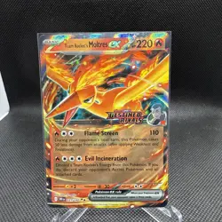 Pokemon TCG Team Rockets Moltres EX Destined Rivals 031/182 Stamped UPC Promo - Image 1