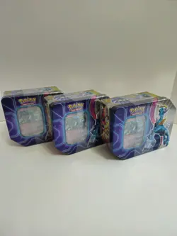 Pokemon Paradox Destinies Tin - Iron Crown EX Brand New! Factory Sealed Lot of 3 - Image 1