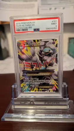 2016 POKEMON XY FATES COLLIDE #121 FULL ART/M ALTARIA EX PSA 9 - Image 1