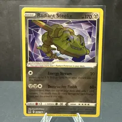Pokemon TCG Radiant Steelix Sword & Shield - Lost Origin 124/196 NM - Image 1
