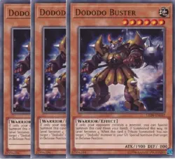 Yugioh - Dododo Buster x 3 - NM - Free Holographic Card - Image 1