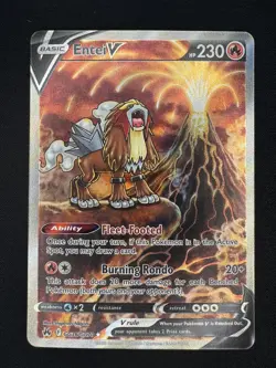 Pokemon Entei v Holo Ultra Rare TCG Card Crown Zenith Galarian Gallery GG36/GG70 - Image 1