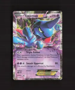 Toxicroak EX 41/106 XY Flashfire Ultra Rare Holo Pokemon Card DMG - Image 1