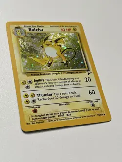 1999-2000 WOTC Pokemon Base Set 2 Raichu 16/130 Holo Card (NM) - Image 2