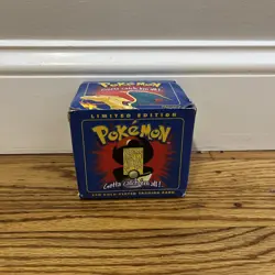 23K Gold Plated CHARIZARD Trading Card 1999 Burger King Pokemon Ball Blue - Image 2