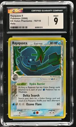 CGC 9 MINT Rayquaza 2006 EX Holon Phantoms 16/110 Holo Pokemon Card - Image 1