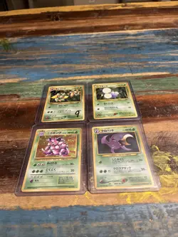 Pokemon Japanese Card Lot X4 Holos All Nice Vintage Old Back Pocket Monster Foil - Image 2