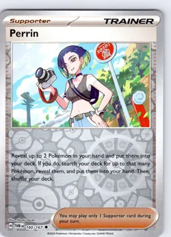Pokemon TCG Perrin S&V Twilight Masquerade 160/167 Reverse Holo Uncommon Card NM - Image 1