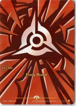 Fury Rune NM - Riftbound Organized Play Promotional Cards 007b/298 - Image 1