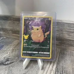 Pikachu 5/25 Pokemon Celebrations 25th Anniversary Base Set Full Art Card - Image 1