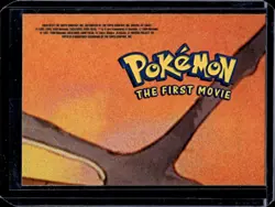 1999 Topps Pokemon First Movie Pikachu Raichu Sticker Card Black Logo NNO - Image 2