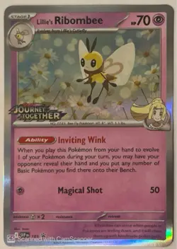 LILLIE'S RIBOMBEE 183, HOLO, BLACK STAR PROMO, POKEMON CARD (NM) - Image 1