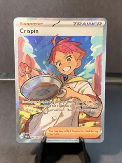 Pokemon TCG Crispin Full Art Holo Ultra Rare Card 164/142 NM/M - Image 1