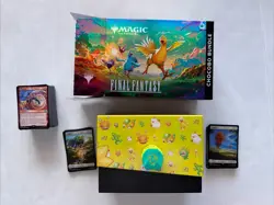 Magic Final Fantasy Opened Chocobo Bundle Inc Track Foil Land Cards Wheel & More - Image 1