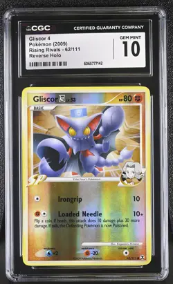CGC 10 Gliscor 62/111 Reverse Holo Rising Rivals Pokemon Card - Image 1