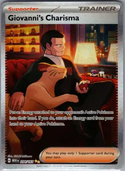Giovanni's Charisma 204/165 SV: Scarlet & Violet 151 - Pokemon Card - NM - Image 1