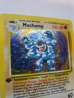 Machamp Base Set Holo Pokemon Card WOTC LP - NM - Image 3