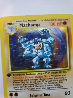 Machamp Base Set Holo Pokemon Card WOTC LP - NM - Image 4