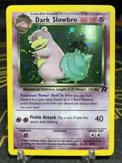 Dark Slowbro 12/82 Holo Unlimited Lightly Played Team Rocket Pokemon Card TCG - Image 1