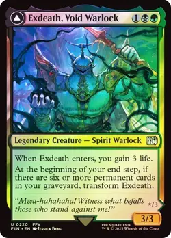 NM Foil Exdeath, Void Warlock, MTG, Final Fantasy, Magic the Gathering, 220 - Image 1