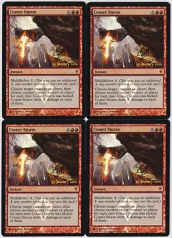 MTG Foil 4X Comet Storm X4 Prerelease Promo (Worldwake) Magic - LP/MP - Image 1