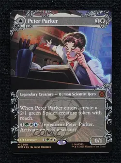 Borderless Peter Parker Amazing Spider-Man Foil Magic Marvel SPM #0208 - Image 1