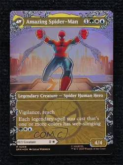 Borderless Peter Parker Amazing Spider-Man Foil Magic Marvel SPM #0208 - Image 2