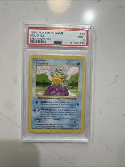PSA 9 Squirtle Shadowless 1999 Pokemon #63 - Image 1