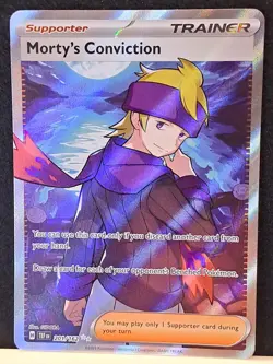 Pokemon TCG Morty's Conviction S&V Temporal Forces 201/162 Ultra Rare NM/MT - Image 1