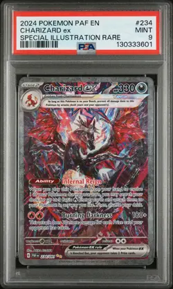 2024 POKEMON PAF EN-PALDEAN FATES SPECIAL ILLUSTRATION RARE CHARIZARD EX PSA 9 - Image 1