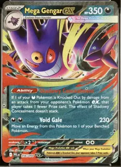 (50) Lot 2025 Pokemon - Mega Gengar EX 056/094 NM Phantasmal Flames - Image 1