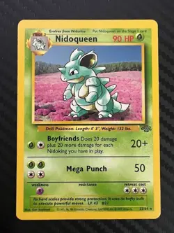 Pokemon TCG Nidoqueen Jungle 23/64 Non-Holo Unlimited LP/MP - Image 1