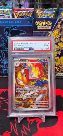 2024 Pokemon SV Twilight Masquerade TWM EN Infernape #173/167 PSA 9 - Image 1