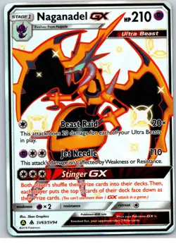 2019 Pokemon Hidden Fates: Shiny Vault Naganadel GX Full Art Holo #SV63/SV94 - Image 1
