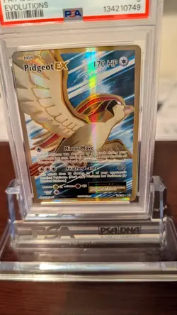 2016 Pokemon XY Evolutions 104/108 Full Art Pidgeot EX PSA 9 Mint - Image 2