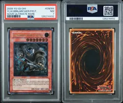 2009 Yu-Gi-Oh! Stardust Overdrive 084 Yellow Baboon, Archer of the Forest PSA 7 - Image 3