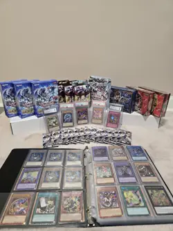 Yugioh sealed lot, psa graded and binder collection - Image 1