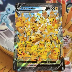 Pokemon Pikachu V-Union SWSH141-JUMBO Black Star Promo-Full Art Holo TCG Card - Image 1