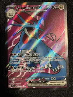Salamence EX 177/159 Journey Together Ultra Rare NM pokemon card - Image 1