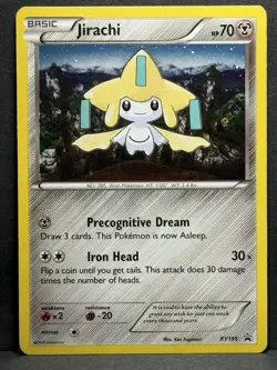Pokemon TCG Jirachi XY195 Black Star Promo Holo Card Cosmos LP - Image 1