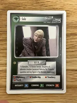 Star Trek CCG Sela near-mint/nm rare - Premiere Beta 1995 Rare Card 1e - Image 1