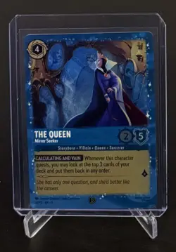 Disney Lorcana TCG The Queen Mirror Seeker Glimmer Foil Promo Costco 12/P3 Card - Image 1