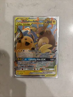 Pokemon TCG Raichu Alolan Raichu Tag Team GX Holo Card Unified Minds 54/236 - Image 2