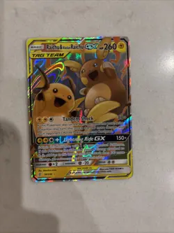 Pokemon TCG Raichu Alolan Raichu Tag Team GX Holo Card Unified Minds 54/236 - Image 3