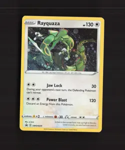 Rayquaza SWSH029 Sword & Shield Black Star Promo Cosmos Holo Pokemon Card NM - Image 1