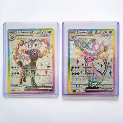 Umbreon ex & Espeon ex Pokemon TCG Exclusive Promo Set Prismatic Portuguese Card - Image 4