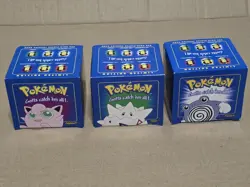 pokemon 23k gold plated trading card, Set Of 3 Blue Boxes - Image 1