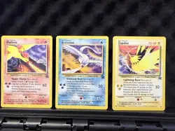 Pokemon Black Star Promo Cards Moltres, Articuno, Zapdos - Image 1