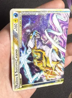 Raikou & Suicune Legend (Top) 92/95 Unleashed Holo MP/HP Pokemon Card TCG - Image 3