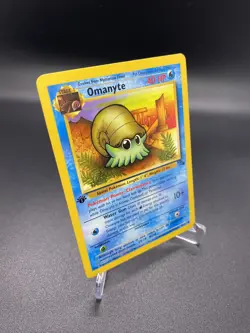1st Edition Omanyte 52/62 Fossil Rare Vintage WOTC Pokemon Card LP - Image 2
